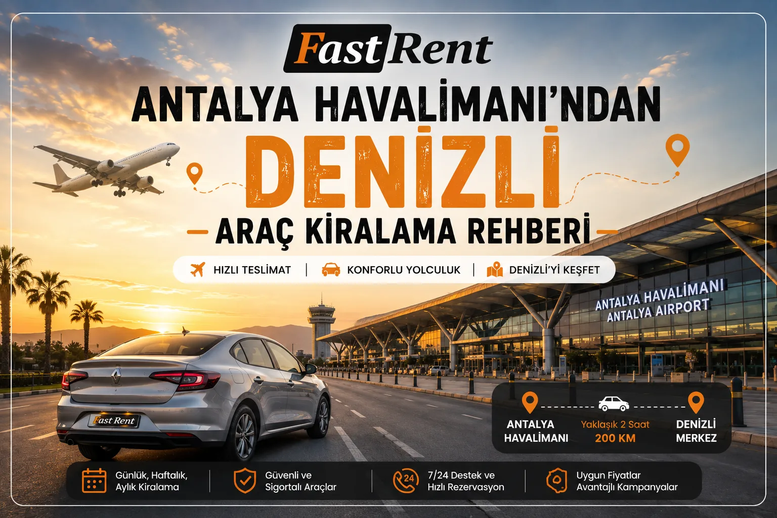 Antalya Havalimanı'ndan Denizli Araç Kiralama Rehberi