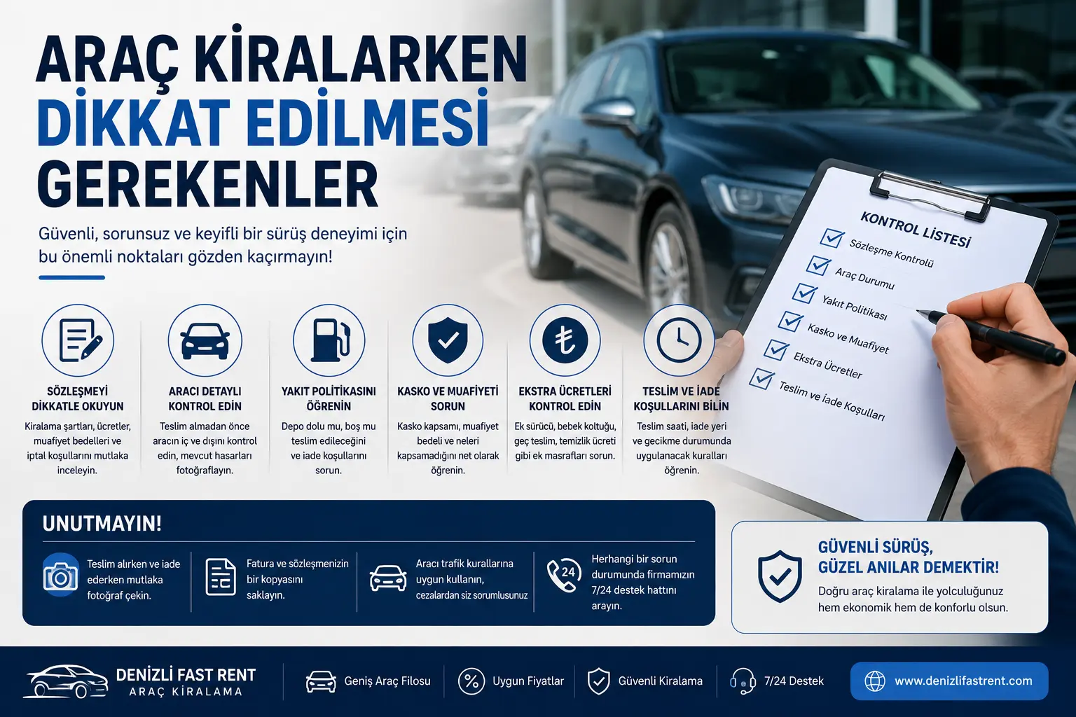 Araç Kiralarken Dikkat Edilmesi Gerekenler