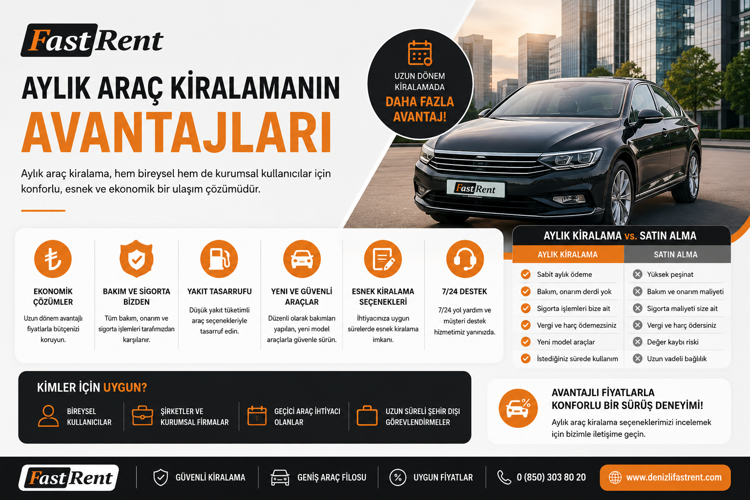 Aylık Araç Kiralamanın Avantajları