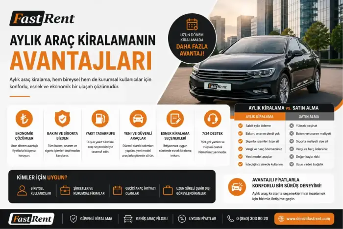 Aylık Araç Kiralamanın Avantajları