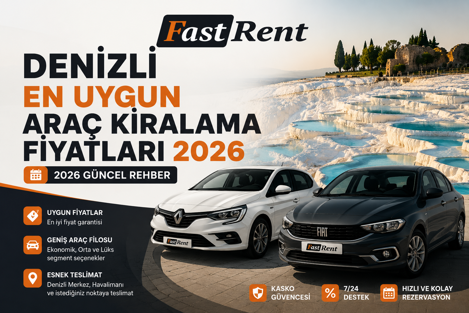 Denizli En Uygun Araç Kiralama Fiyatları 2026 | Denizli Fast Rent