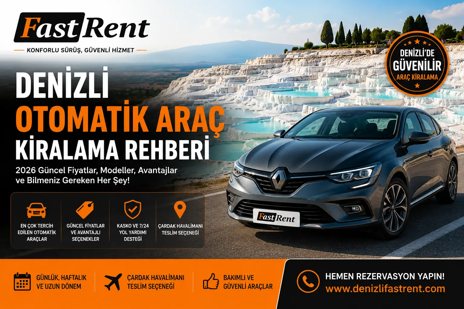 Denizli Otomatik Araç Kiralama Rehberi (2026)